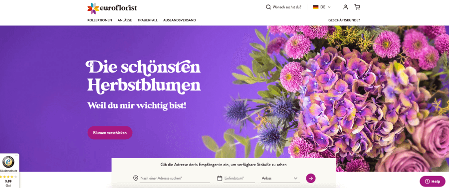 EuroFlorist- Website